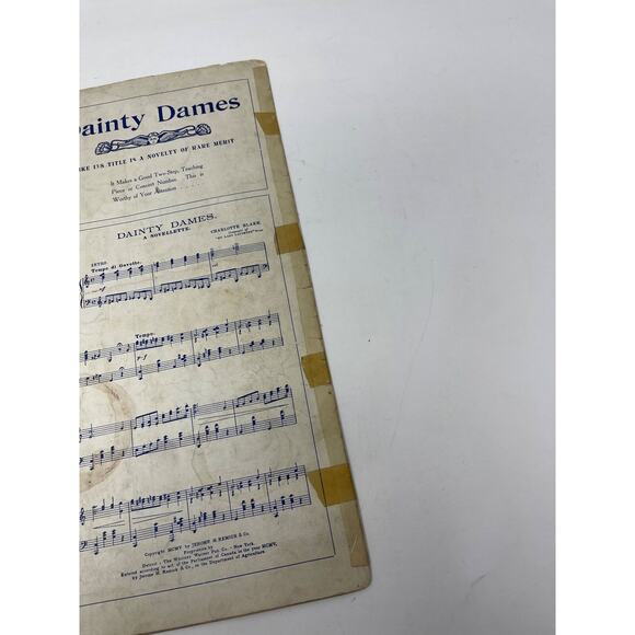 1903 Dixie Girl Sheet Music Two Step J. Bodewalt Lampe Large Format - Picture 10 of 10